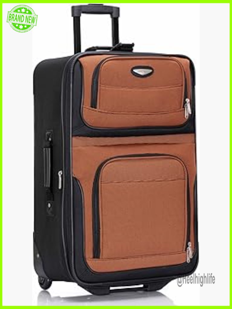 25-Inch Medium Expandable Softside Luggage With Rolling Wheels